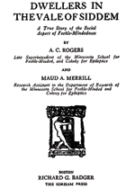 photo of book "Dwellers in the Vale of Siddem" on feeble mindedness